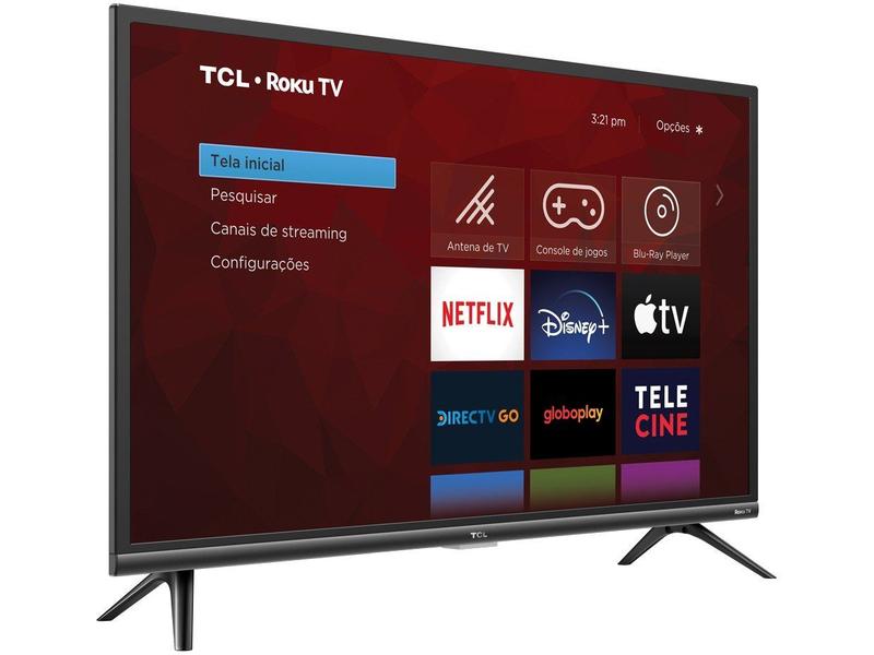 Smart TV 32” HD LED TCL 32RS520 VA - 32RS520 Wi-Fi 3 HDMI 1 USB